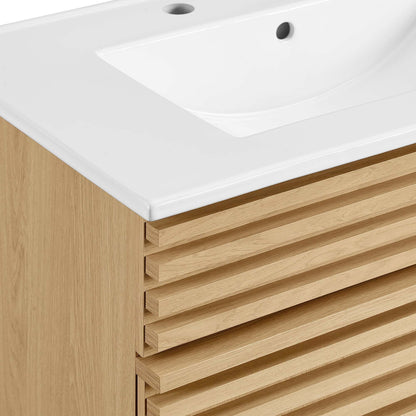 Render 30" Bathroom Vanity Cabinet by Modway - Charcaol White / Oak White / Walnut White