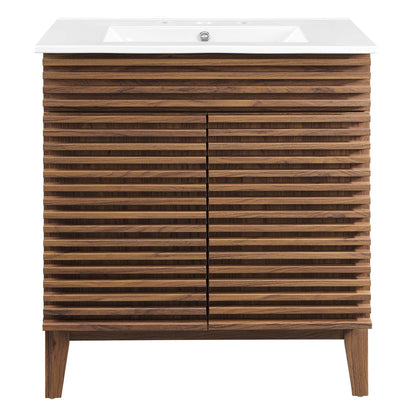 Render 30" Bathroom Vanity Cabinet by Modway - Charcaol White / Oak White / Walnut White