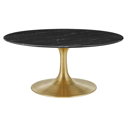 Lippa 36" Round Faux Marble Coffee Table by Modway - EEI-5521