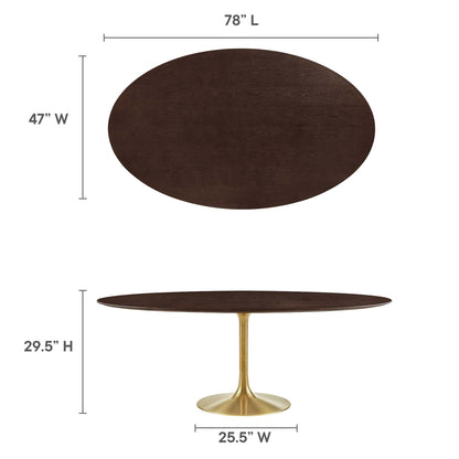 Lippa 78" Oval Wood Dining Table by Modway - EEI-5526