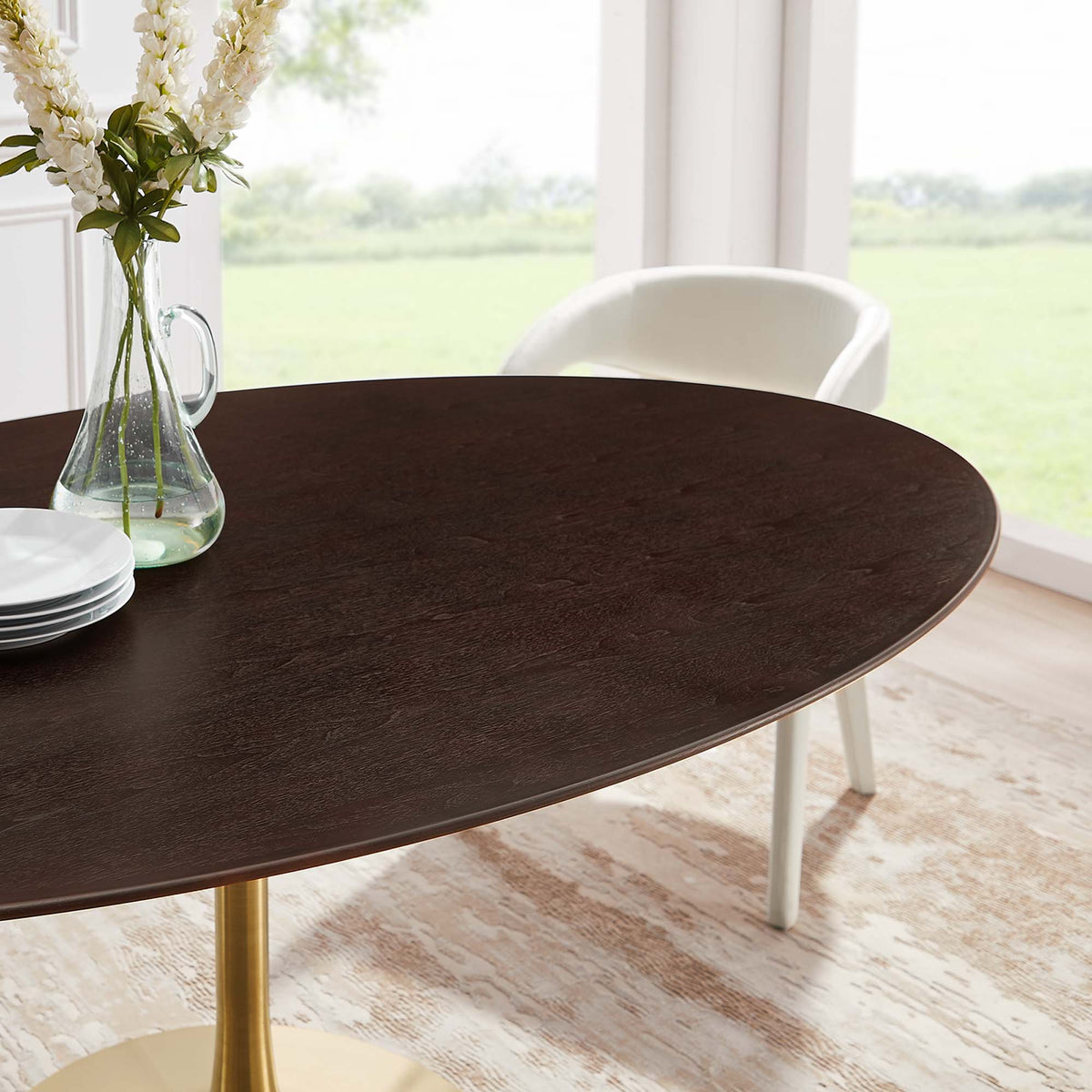 Lippa 78" Oval Wood Dining Table by Modway - EEI-5526