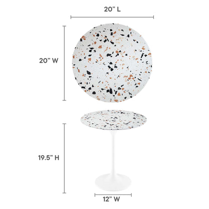 Lippa 20" Round Terrazzo Side Table by Modway - EEI-5682