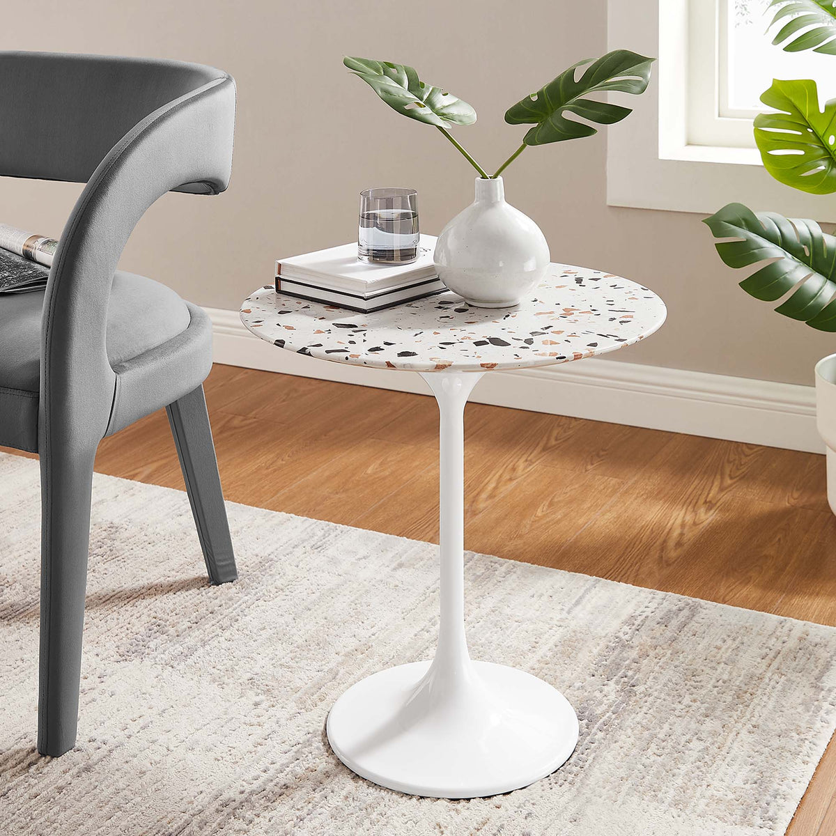 Lippa 20" Round Terrazzo Side Table by Modway - EEI-5682