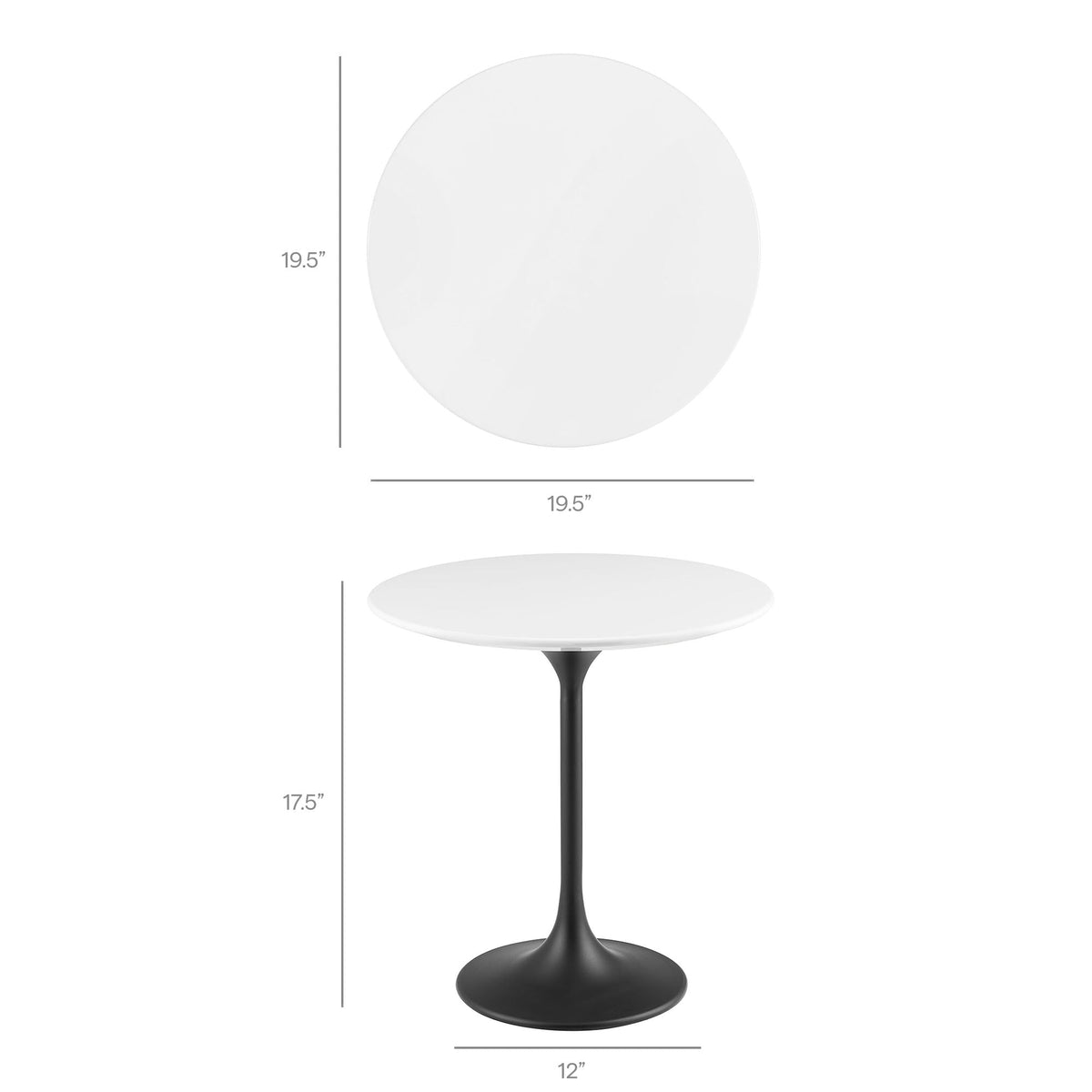 Lippa 20" Round Wood Side Table by Modway - EEI-5691