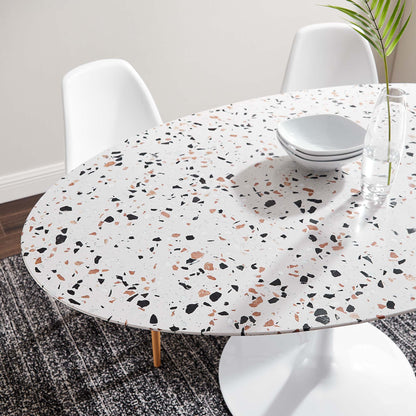 Lippa 60" Oval Terrazzo Dining Table by Modway - EEI-5734