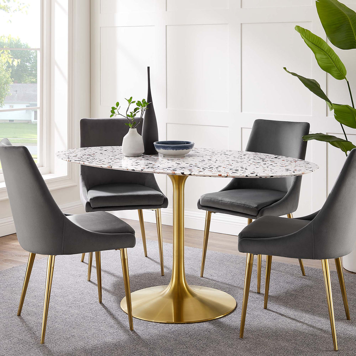 Lippa 60" Oval Terrazzo Dining Table by Modway - EEI-5736