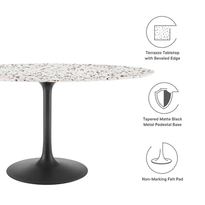 Lippa 60" Oval Terrazzo Dining Table by Modway - EEI-5737