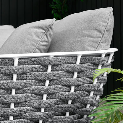 Stance Outdoor Patio Aluminum Small Sectional Sofa by Modway