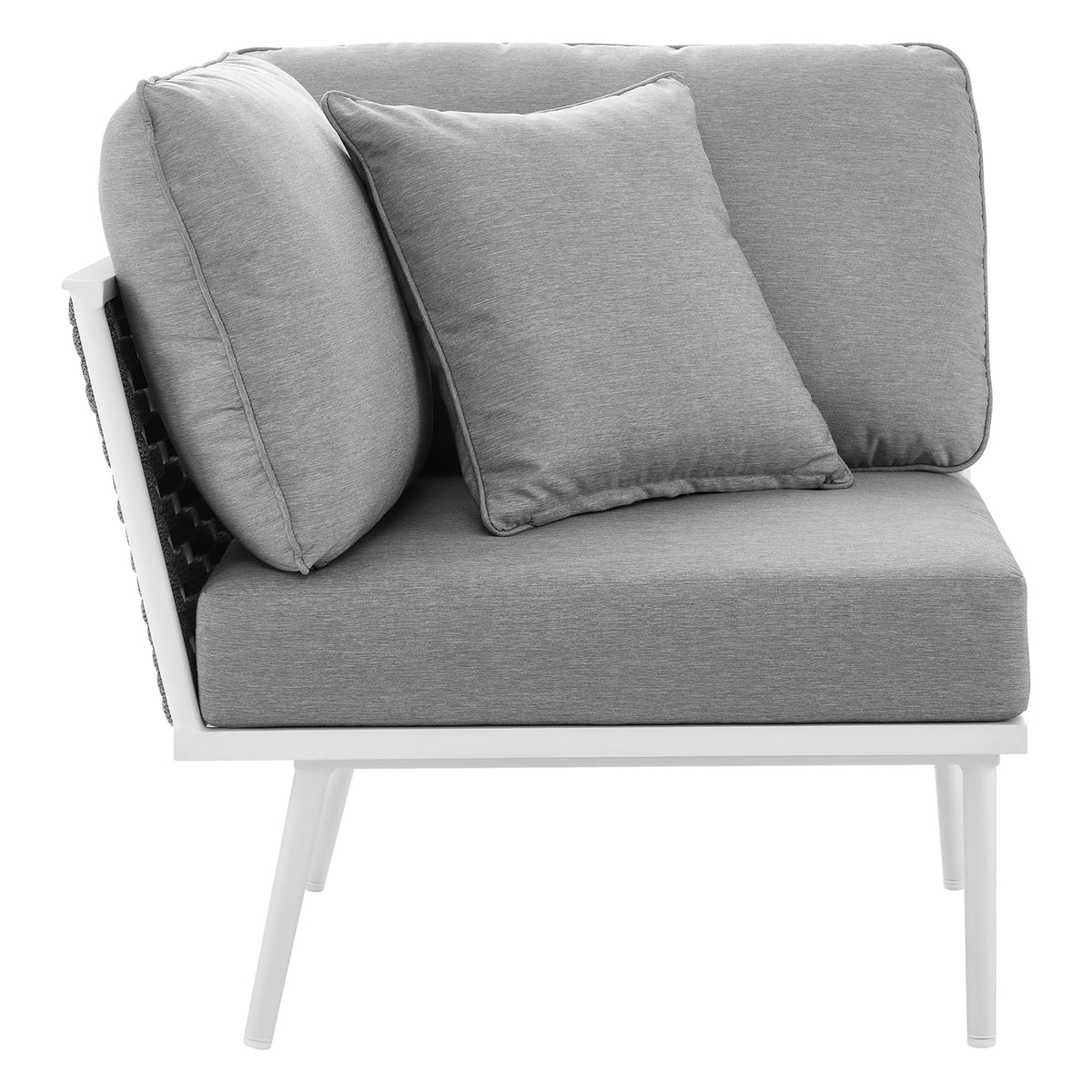 Stance Outdoor Patio Aluminum Small Sectional Sofa by Modway