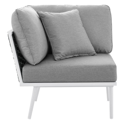Stance Outdoor Patio Aluminum Small Sectional Sofa by Modway