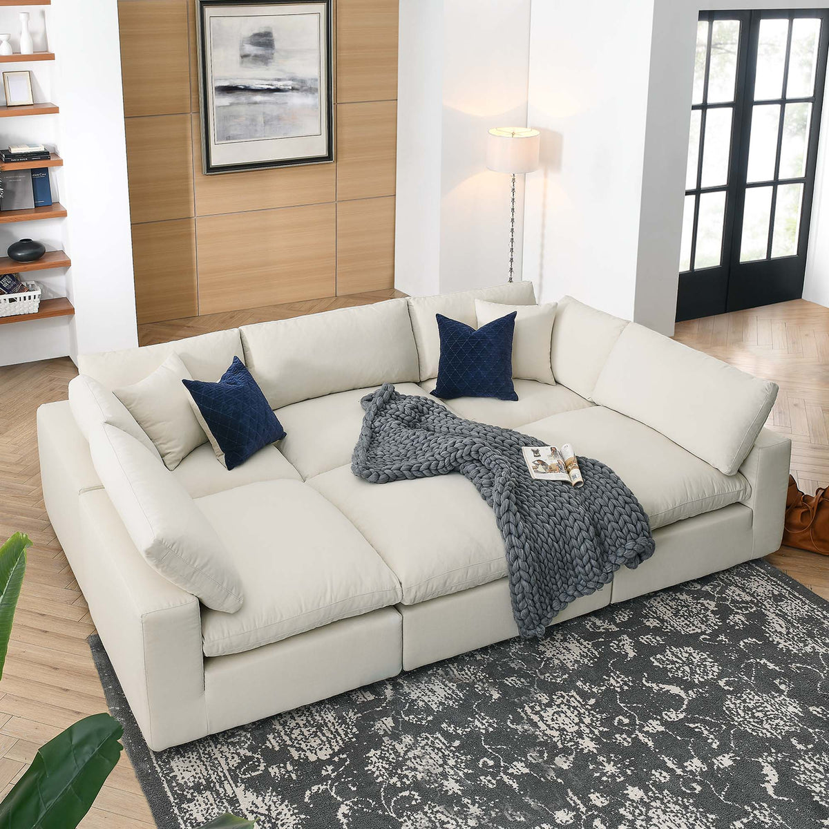 Commix 6-Piece Down Filled Overstuffed Sectional Sofa by Modway - EEI-5761