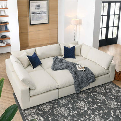 Commix 6-Piece Down Filled Overstuffed Sectional Sofa by Modway - EEI-5761