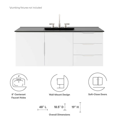 Vitality 48" Single Sink Bathroom Vanity by Modway