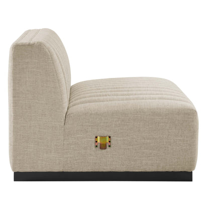 Conjure 4-Piece Channel Tufted Upholstered Fabric Sectional Sofa by Modway