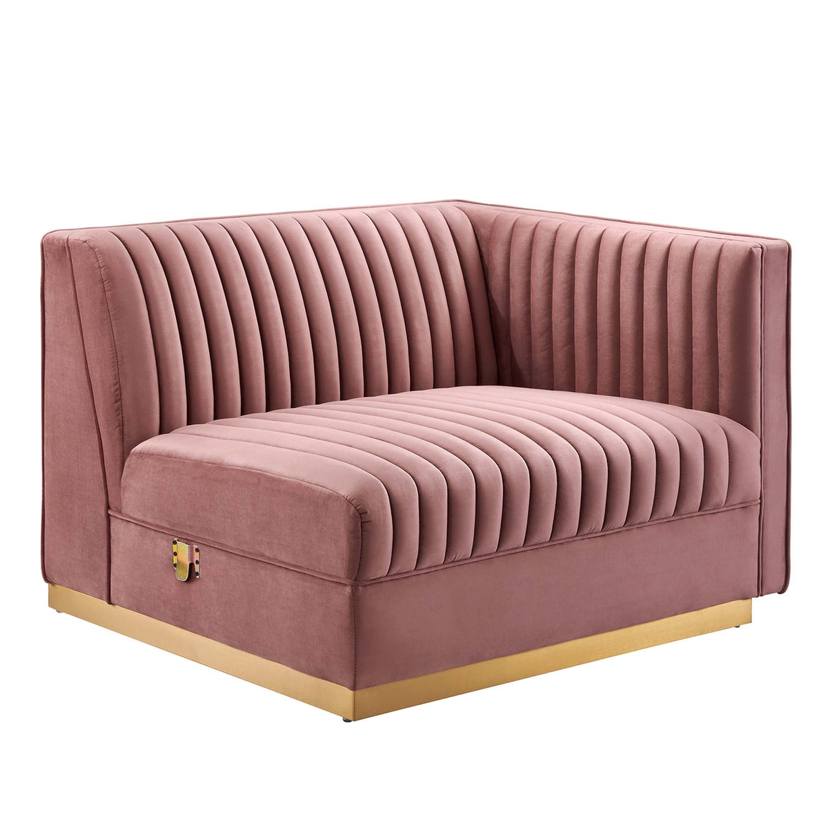 Sanguine Channel Tufted Performance Velvet Modular Sectional Sofa Loveseat by Modway