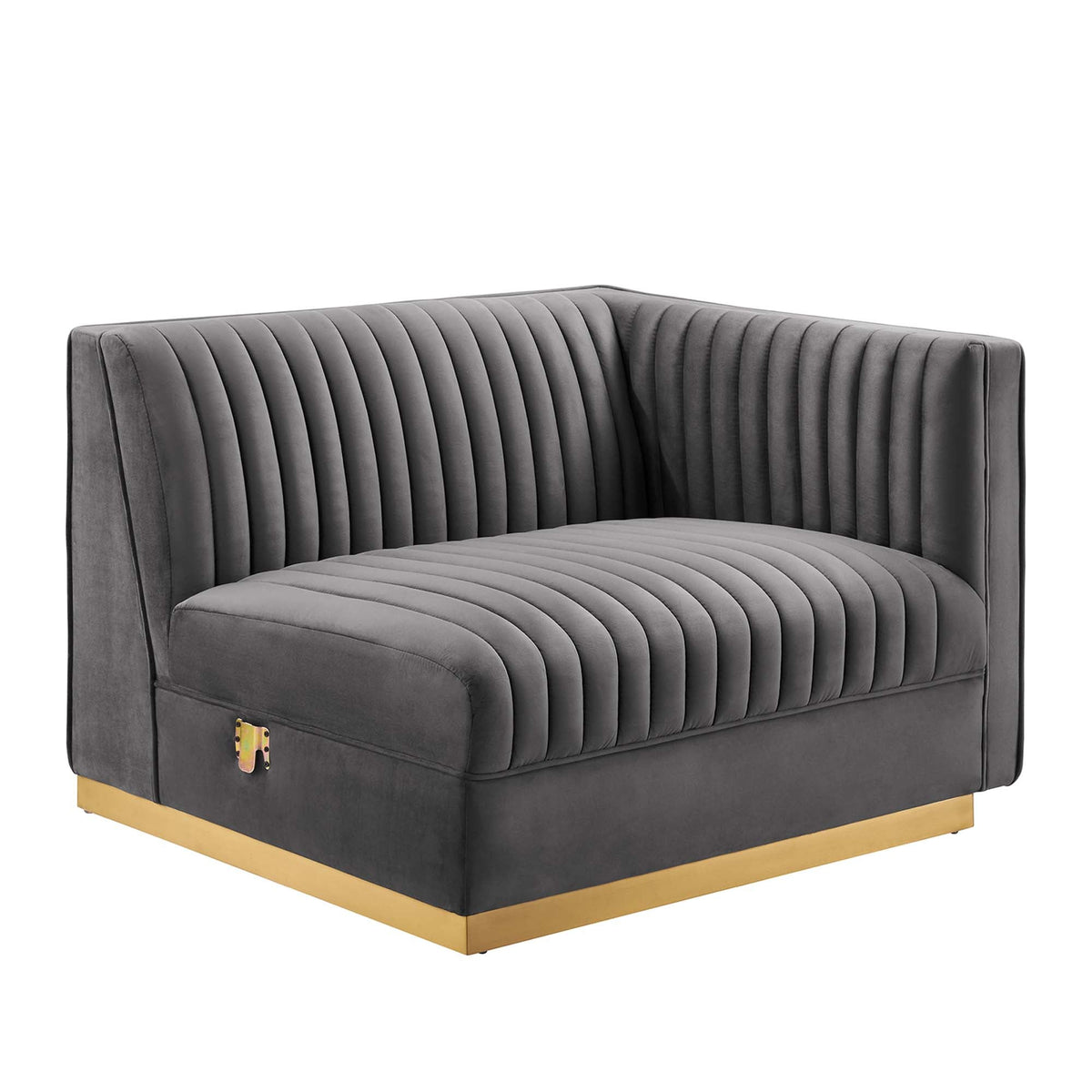 Sanguine Channel Tufted Performance Velvet Modular Sectional Sofa Loveseat by Modway