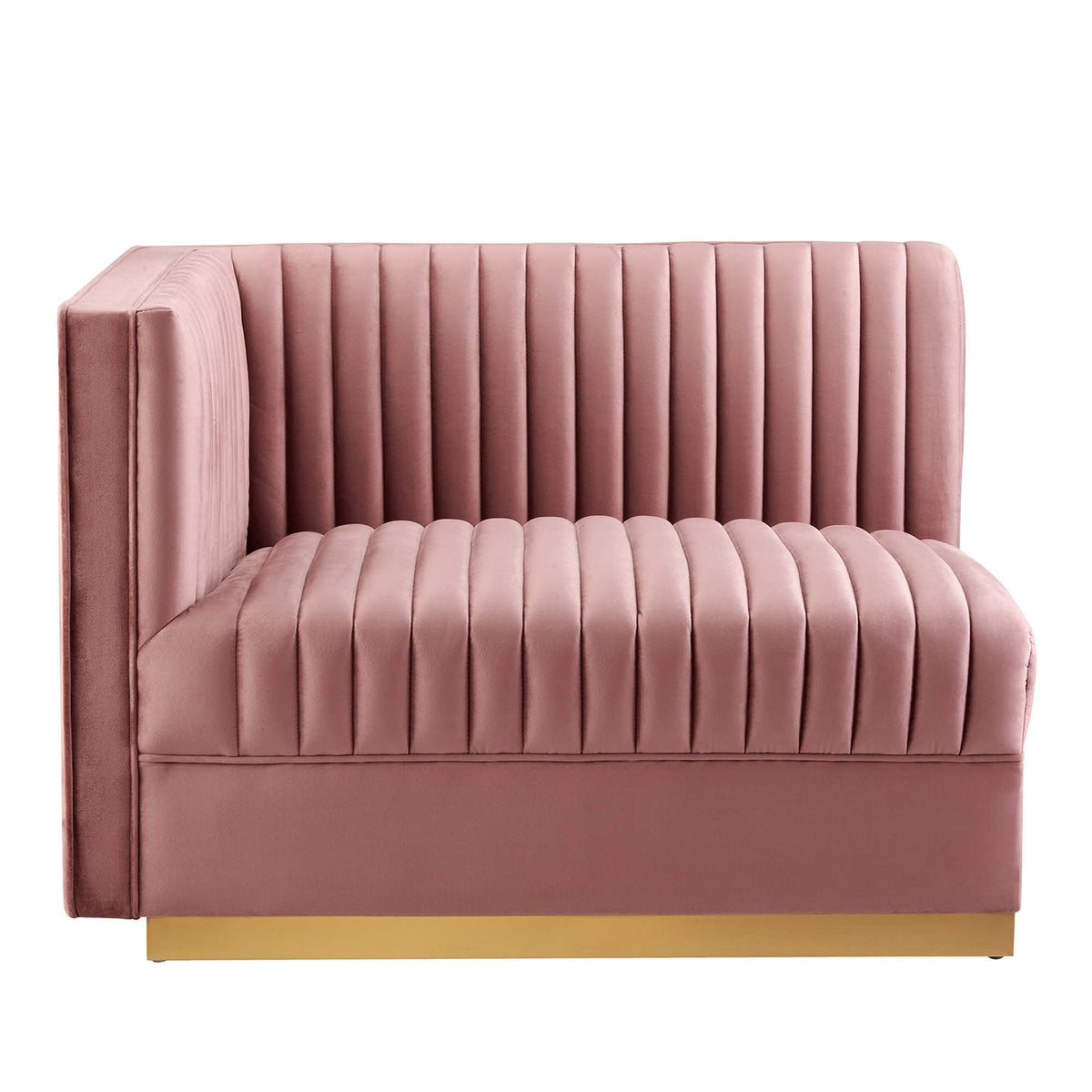 Sanguine Channel Tufted Performance Velvet 3-Seat Modular Sectional Sofa by Modway
