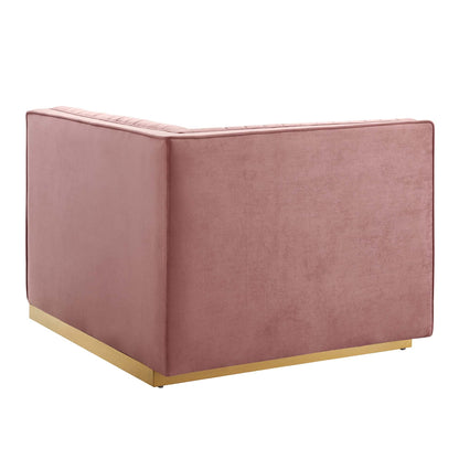 Sanguine 6-Piece Channel Tufted Performance Velvet Modular Sectional Sofa by Modway