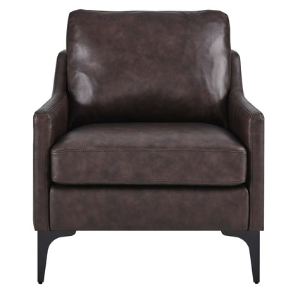 Corland Leather Armchair by Modway