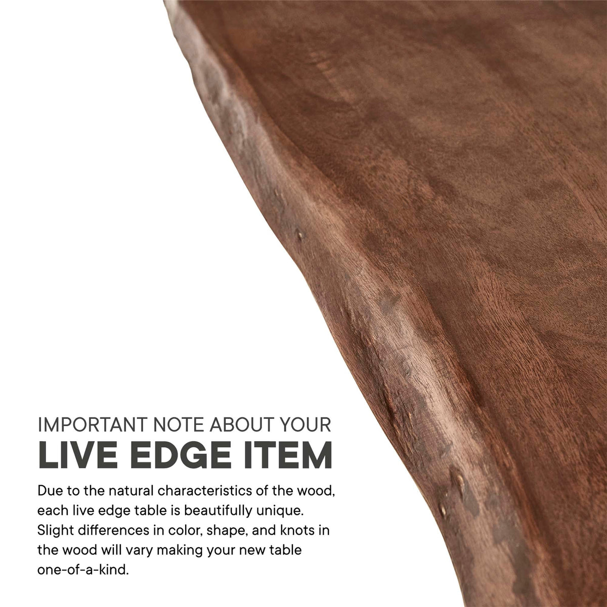 Viggo 60" Live Edge Acacia Wood Dining Table by Modway
