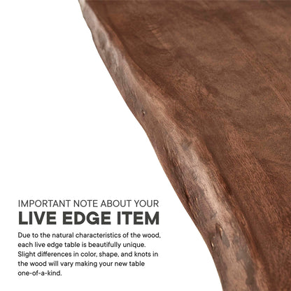 Viggo 96" Live Edge Acacia Wood Dining Table