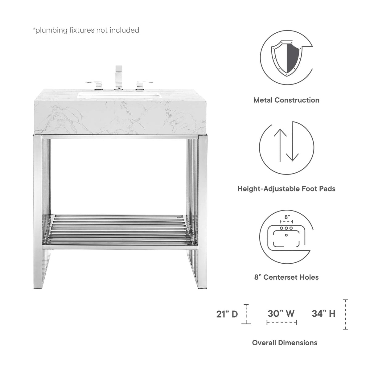 Gridiron 30" Bathroom Vanity by Modway - EEI-6105