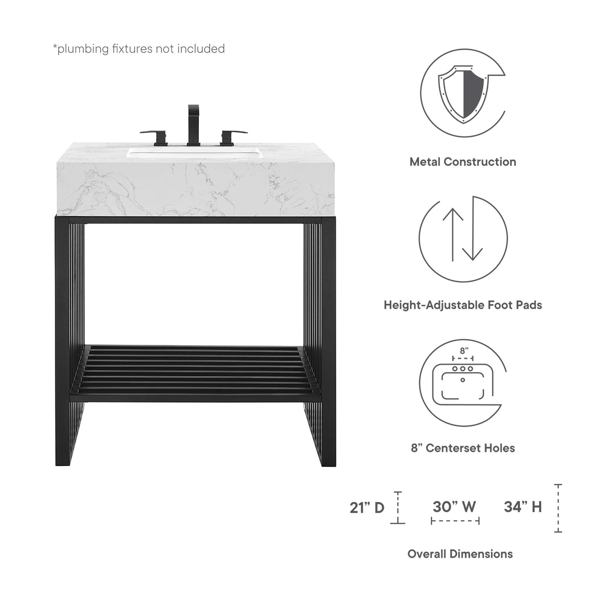 Gridiron 30" Bathroom Vanity by Modway - EEI-6106