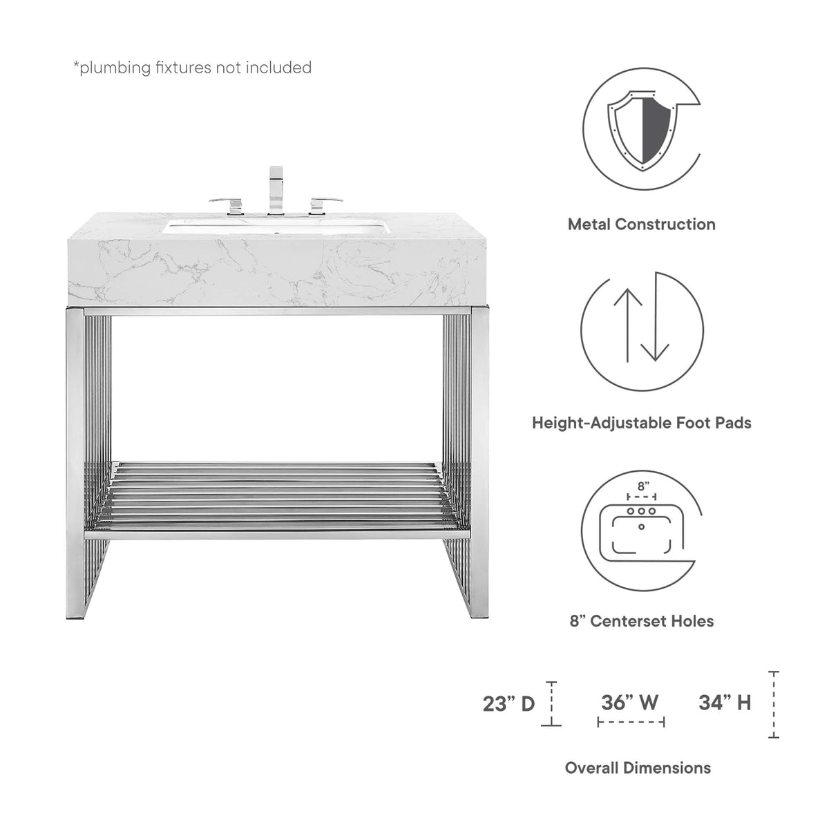 Gridiron 36" Bathroom Vanity by Modway - EEI-6107