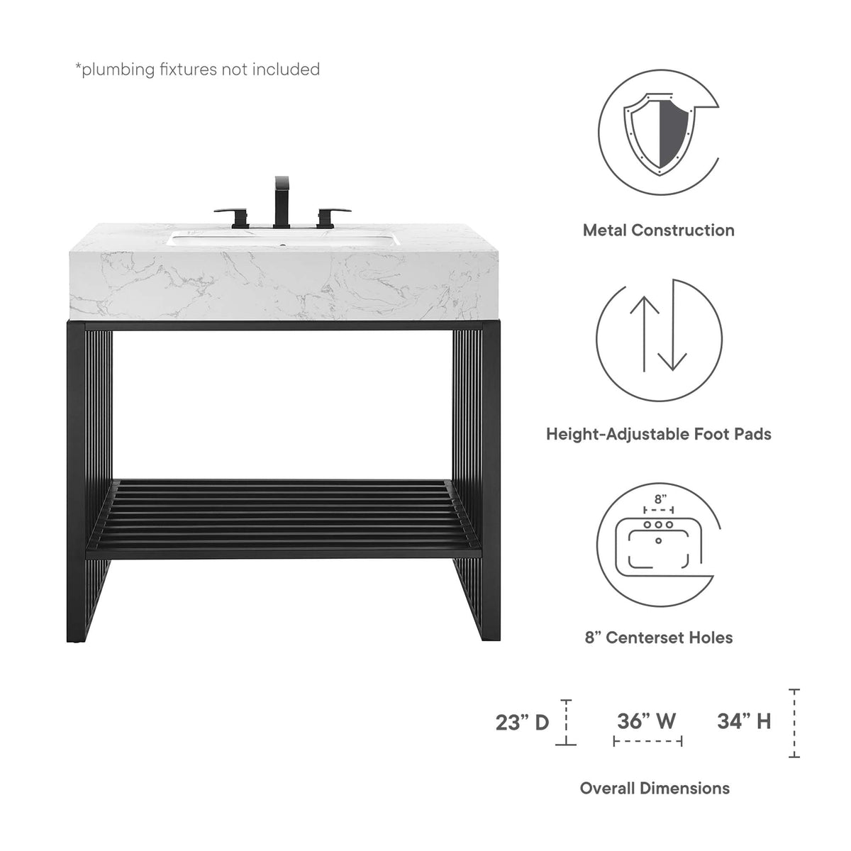 Gridiron 36" Bathroom Vanity by Modway - EEI-6108