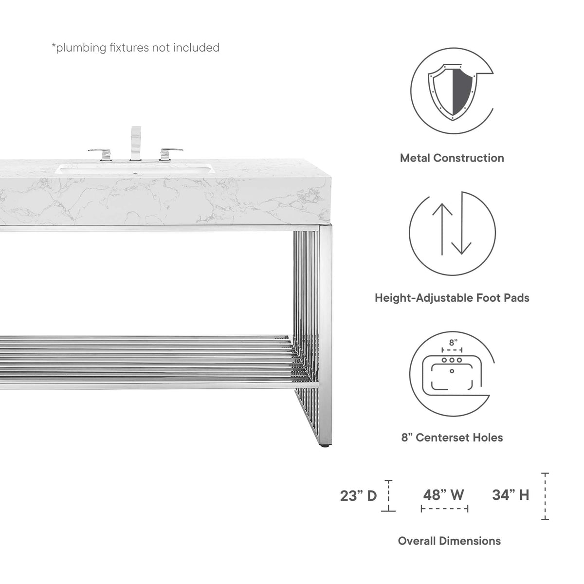 Gridiron 48" Bathroom Vanity by Modway - EEI-6109