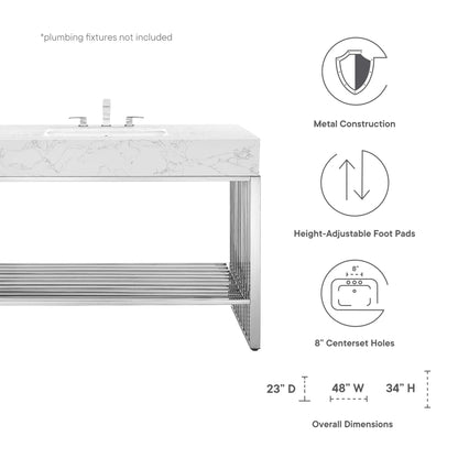 Gridiron 48" Bathroom Vanity by Modway - EEI-6109