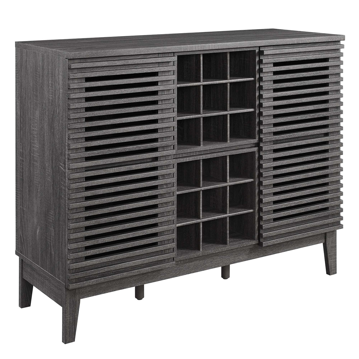 Render Bar Cabinet by Modway - Charcoal / Oak / Walnut
