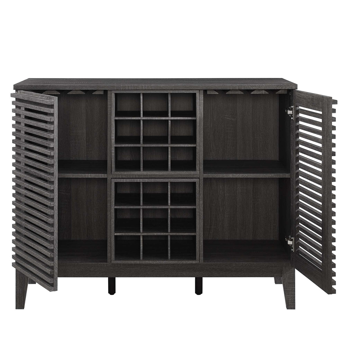 Render Bar Cabinet by Modway - Charcoal / Oak / Walnut