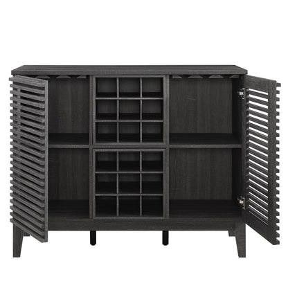 Render Bar Cabinet by Modway - Charcoal / Oak / Walnut