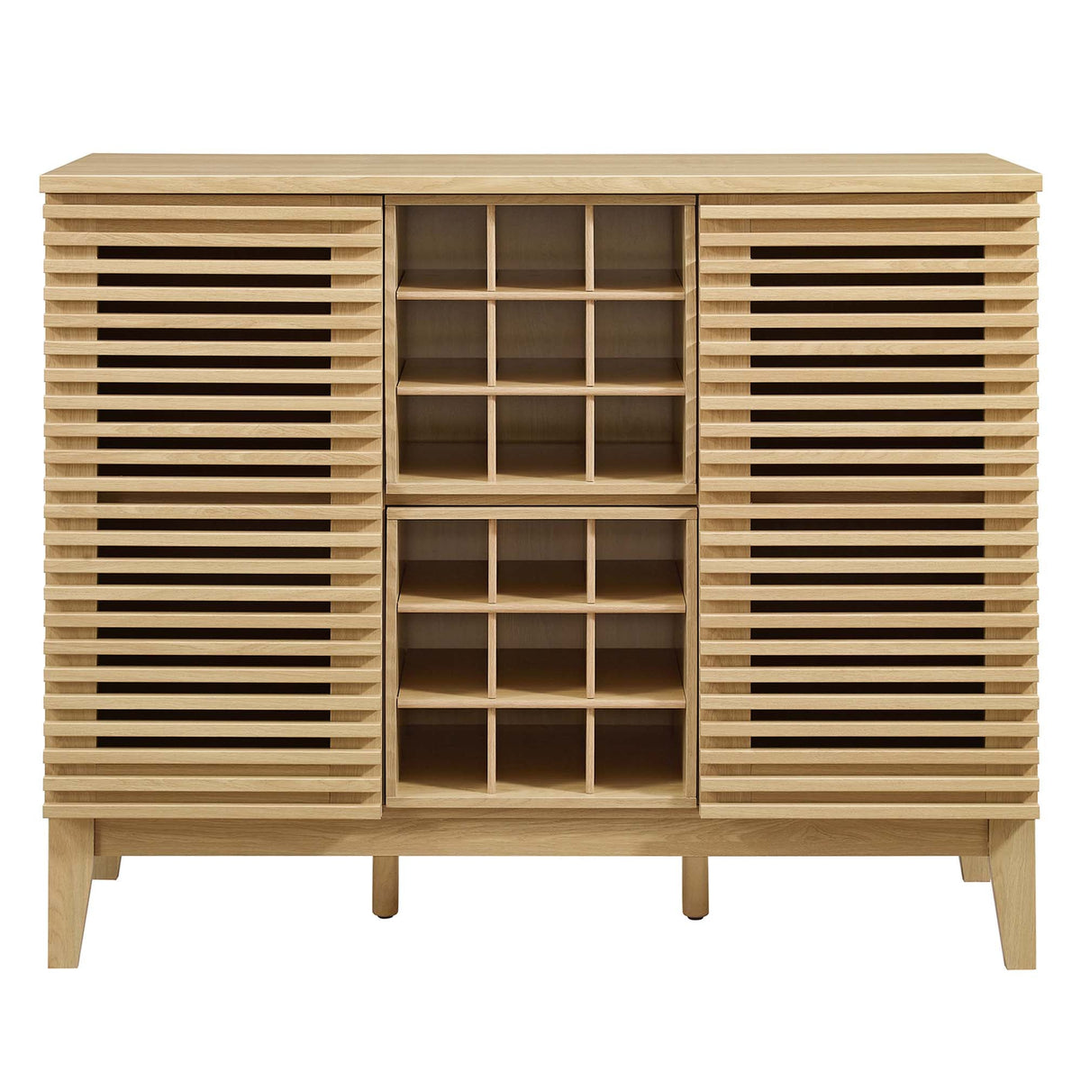 Render Bar Cabinet by Modway - Charcoal / Oak / Walnut