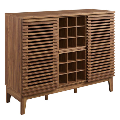 Render Bar Cabinet by Modway - Charcoal / Oak / Walnut