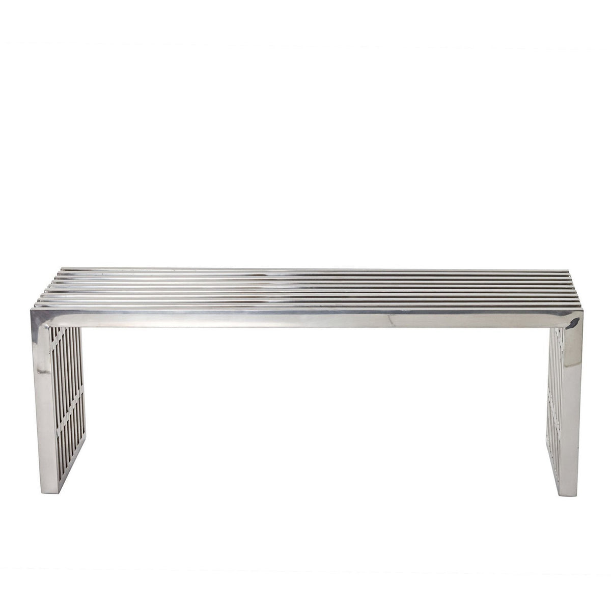 Gridiron Medium Stainless Steel Bench by Modway - EEI-625