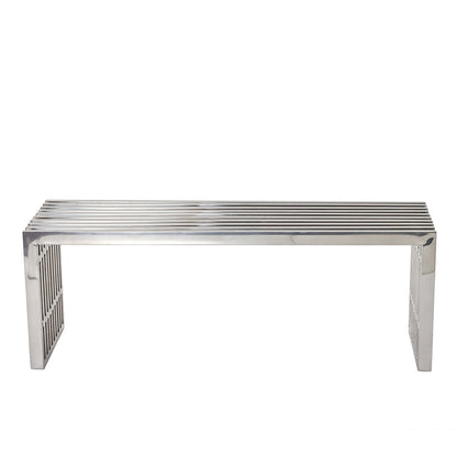 Gridiron Medium Stainless Steel Bench by Modway - EEI-625