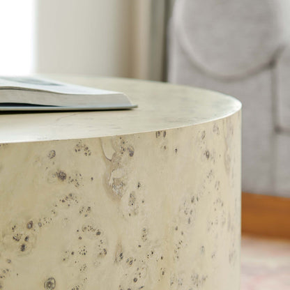 Cosmos 35" Round Burl Wood Coffee Table by Modway