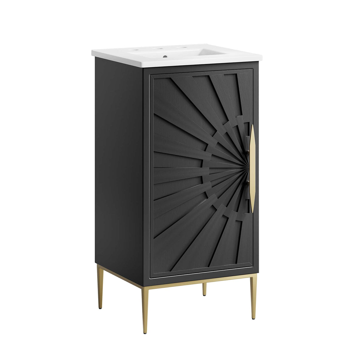 Awaken 18" Bathroom Vanity by Modway - White Black