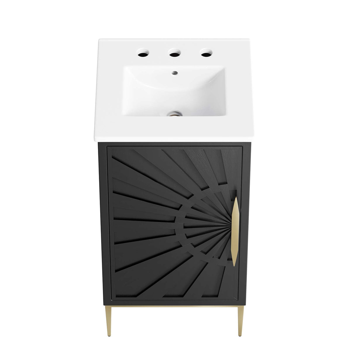 Awaken 18" Bathroom Vanity by Modway - White Black