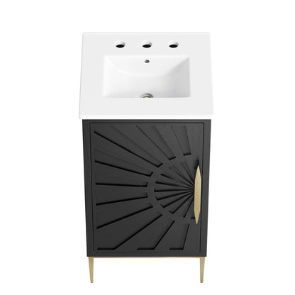 Awaken 18" Bathroom Vanity by Modway - White Black