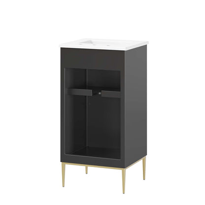 Awaken 18" Bathroom Vanity by Modway - White Black