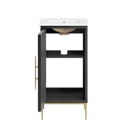 Awaken 18" Bathroom Vanity by Modway - White Black
