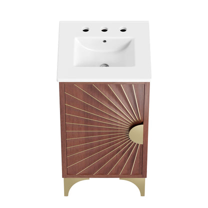 Daylight 18" Bathroom Vanity by Modway - White Walnut