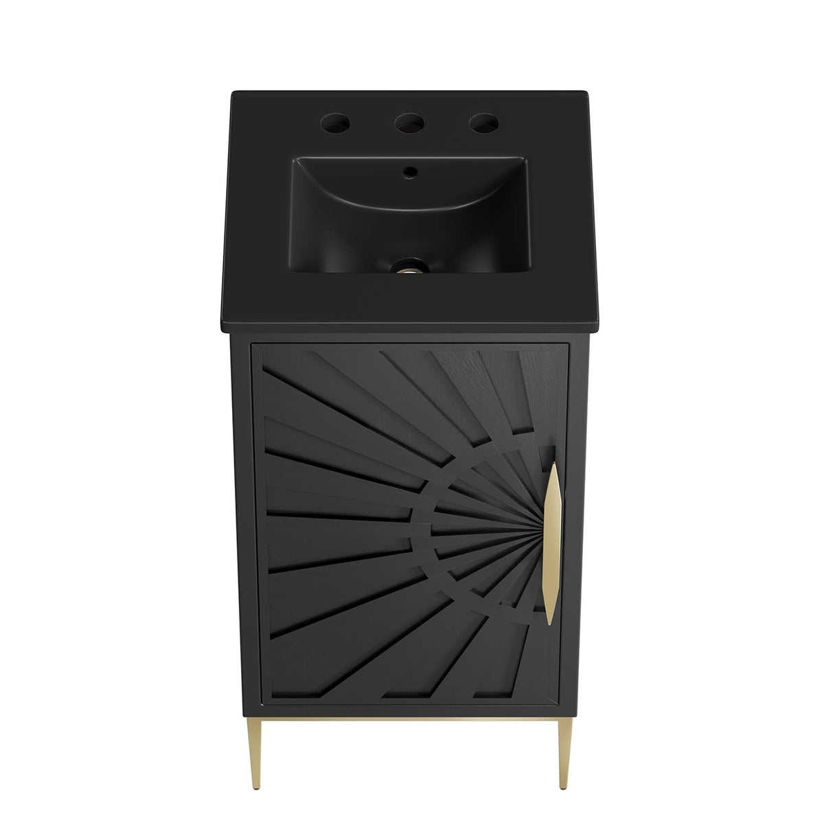 Awaken 18" Bathroom Vanity by Modway - Black Black