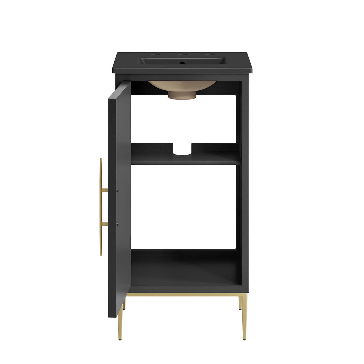 Awaken 18" Bathroom Vanity by Modway - Black Black