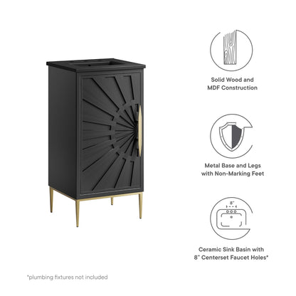 Awaken 18" Bathroom Vanity by Modway - Black Black