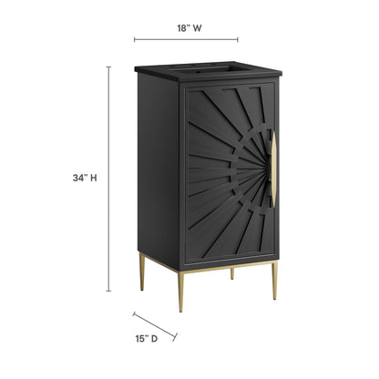 Awaken 18" Bathroom Vanity by Modway - Black Black