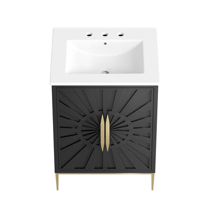 Awaken 24" Bathroom Vanity by Modway - White Black